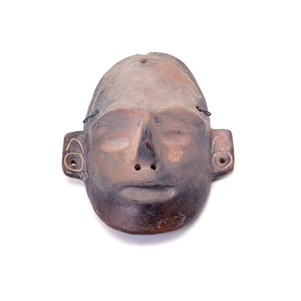 Pre-Columbian Gray Pottery Mask (1 of 6)