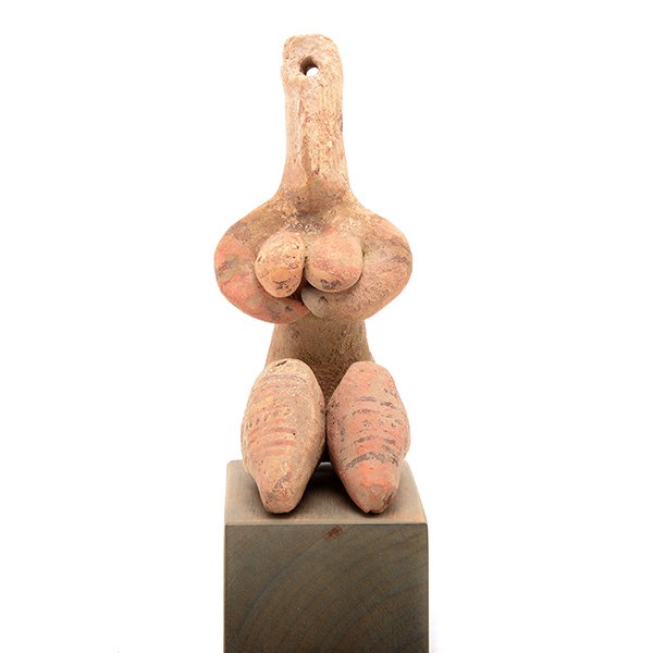 Syrian Terracotta Seated Female Fertility Figure (1 of 8)