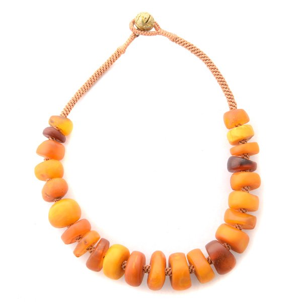 North African Amber Bead Necklace. (1 of 4)