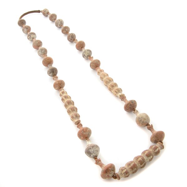 Central Asian Ceramic Effigy Bead Necklace. (1 of 4)