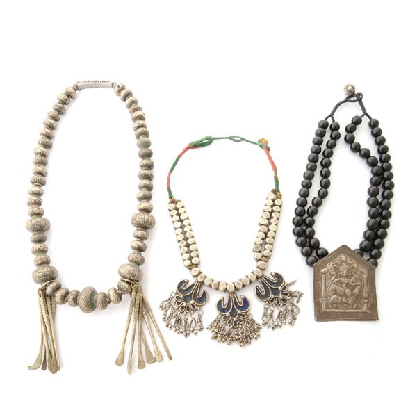 Collection of Three Indian Silver, Metal, Enamel and (1 of 8)