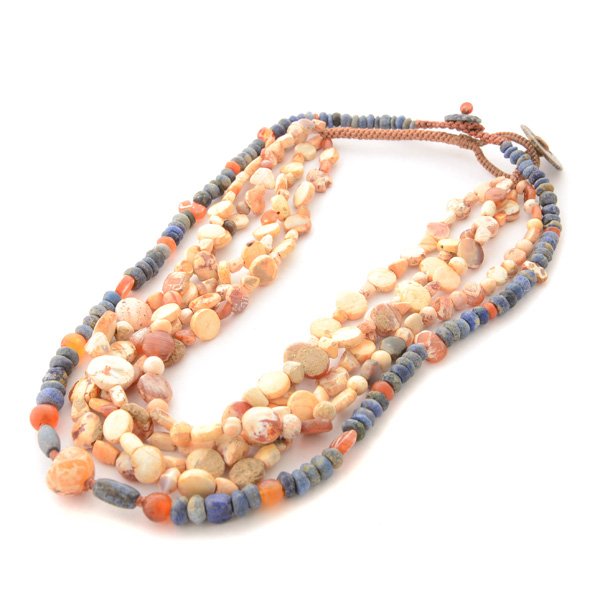 Collection of Two Ancient Lapis Lazuli, Carnelian Bead (1 of 5)