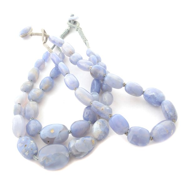Collection of Two Ancient Persian Blue Chalcedony Bead (1 of 5)