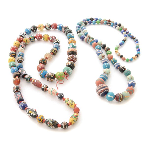 Collection of Two Glass Trade Bead Necklaces. (1 of 5)