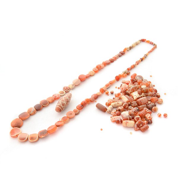 Collection of Ancient Persian Etched Carnelian Beads. (1 of 7)