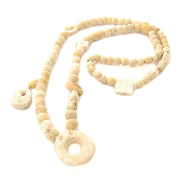 Central Asian Ancient Calcite Bead Necklace. (1 of 4)