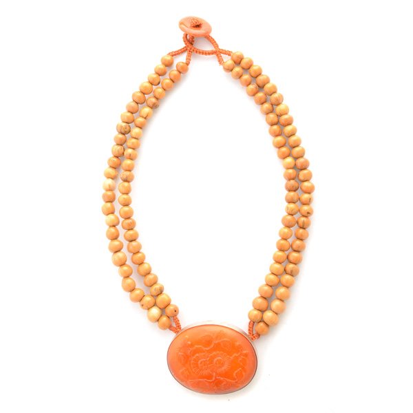 Chinese Baltic Amber and Seed Necklace. (1 of 5)