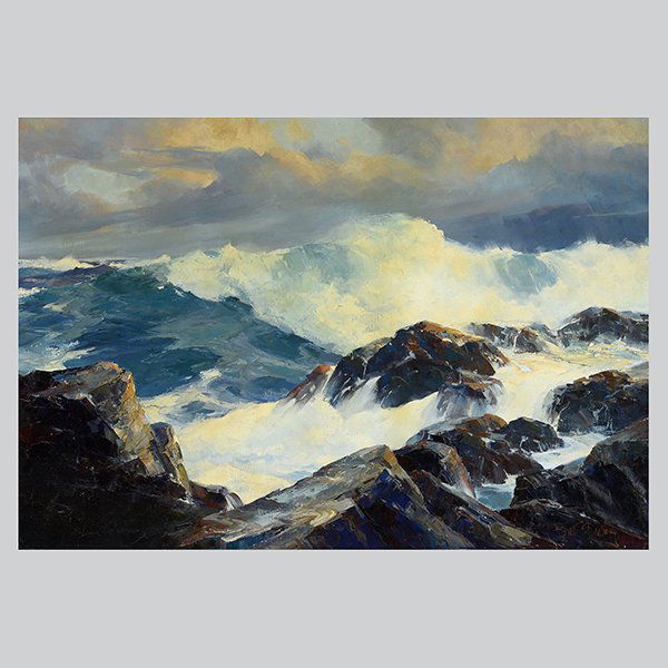 BENNETT BRADBURY "Seascape" Oil on Canvas. (1 of 5)