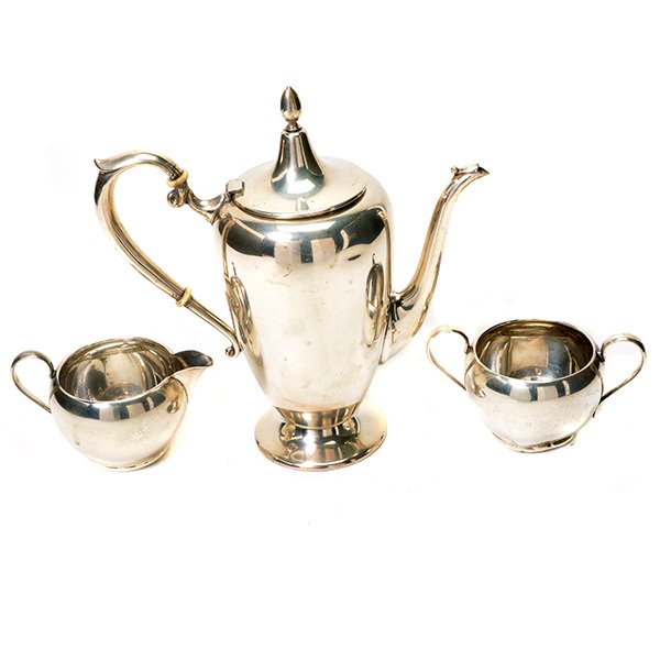 Fisher Sterling Silver Three Piece Coffee Service (1 of 8)