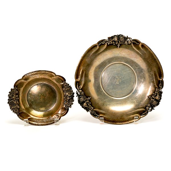 Two Watsoncraft Hammered Sterling Silver Plates with (1 of 10)