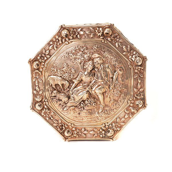 German Rococo Revival 800 Standard Silver Octagonal Box (1 of 9)