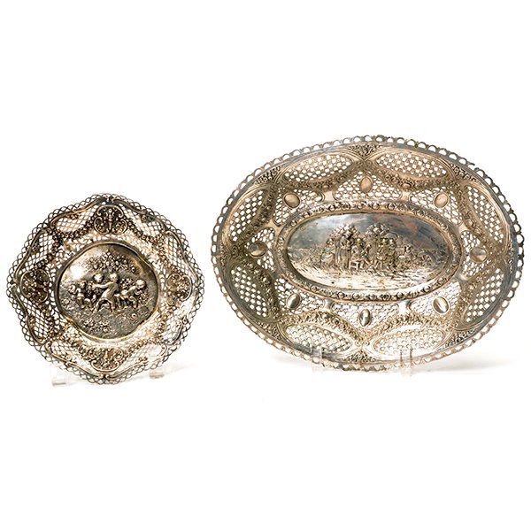 Two German 800 Standard Silver Baskets in The Rococo (1 of 10)