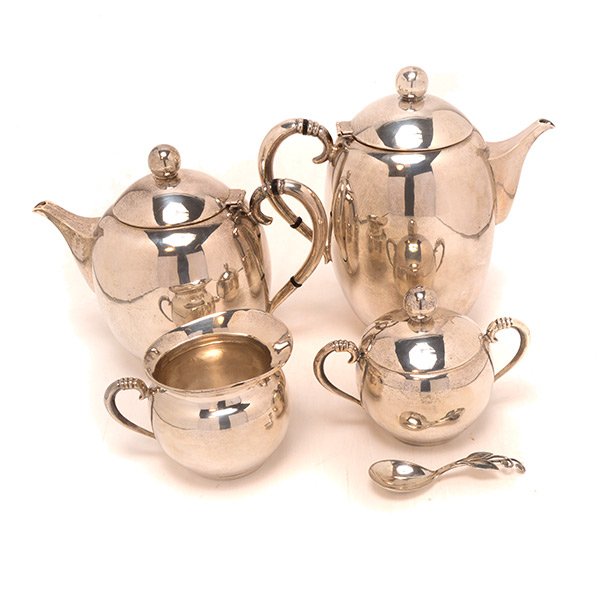 Mexican Sterling Four Piece Tea Service (1 of 10)