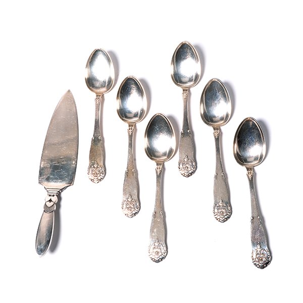 Georg Jensen & Wendelas Cactus Pastry Server and Six (1 of 7)