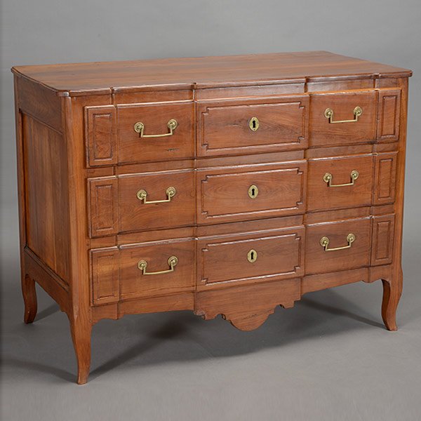 French Transitional Style Walnut Commode (1 of 5)