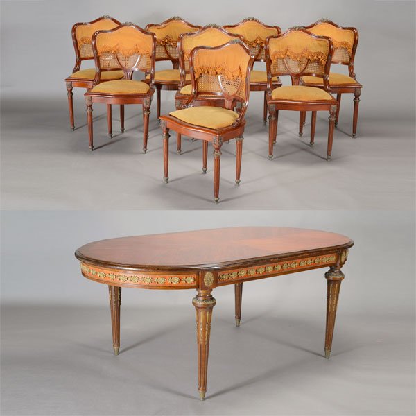 Louis XVI Style Gilt Bronze Mount Nine Piece Kingwood (1 of 5)