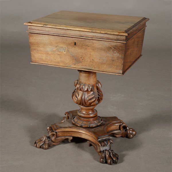 Regency Rosewood Miniature Tea Poy Table (1 of 4)