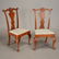 Pair American Chippendale Mahogany Chairs Carved with