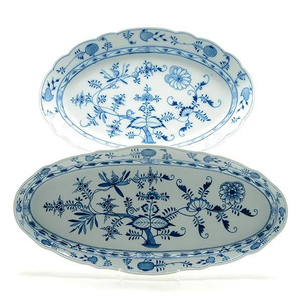 Two Meissen Blue Onion Platters (1 of 5)
