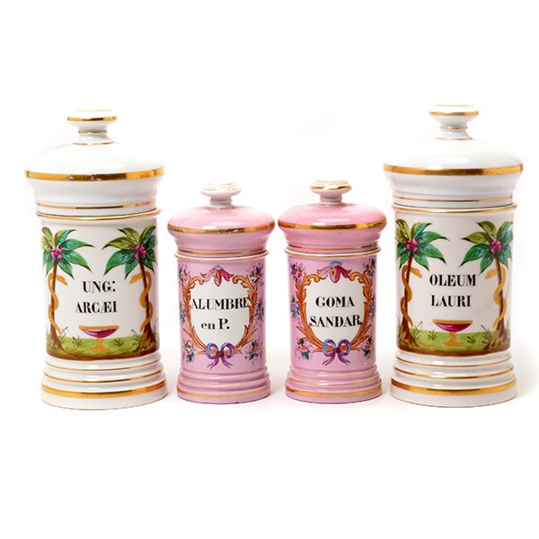 Two Pairs of French Porcelain Apothecary Jars (1 of 8)