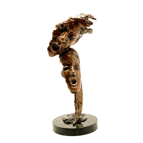 Bronze Group of Two Masks, Berni. K (1 of 5)