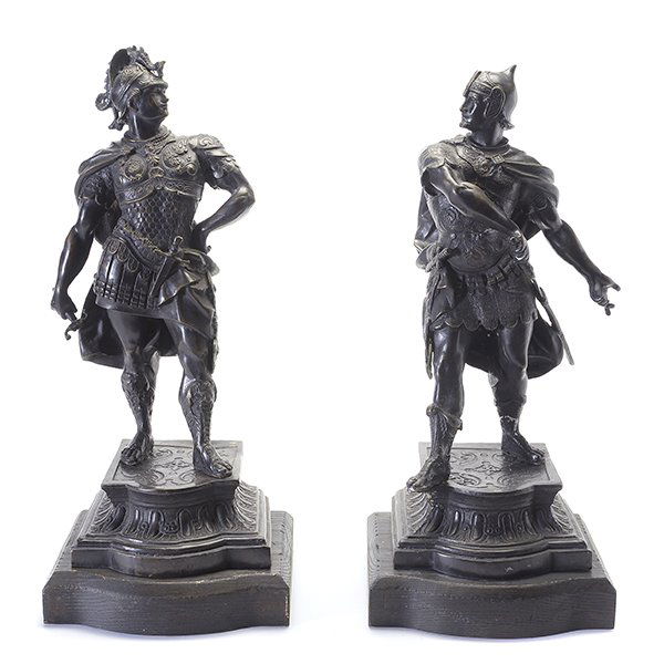 Pair of Aesthetic Movement Bronze Figures of Roman (1 of 5)