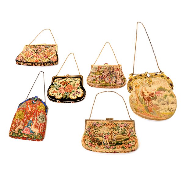 Six French Petit Point or Needlepoint Purses (1 of 10)