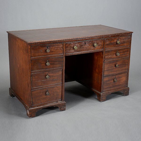 George III Mahogany Kneehole Desk (1 of 1)