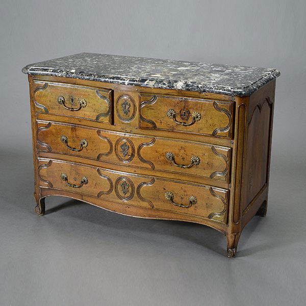 Louis XV Walnut Commode. Mid 18th Century (1 of 1)
