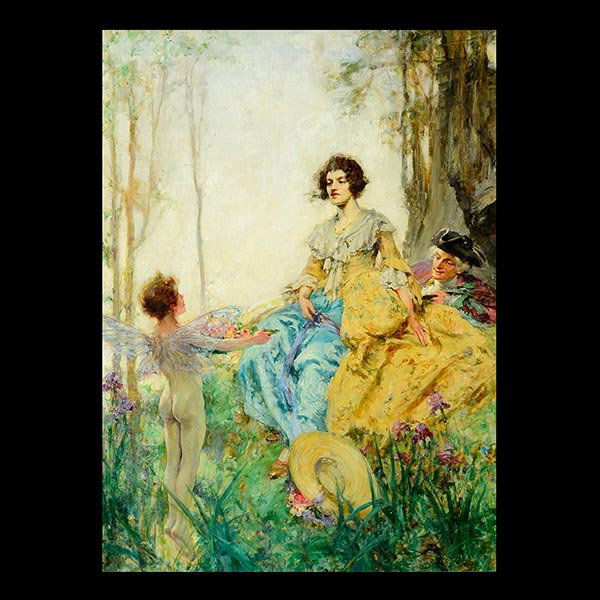 AURTHUR McCORMICK "Encountering a Fairy" English Oil (1 of 4)
