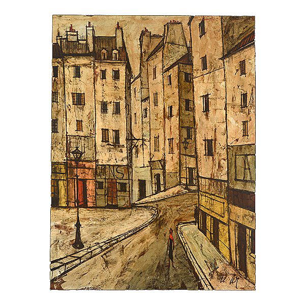 CHARLES LEVIER "Rue de Montmarte" Oil on Canvas. (1 of 6)