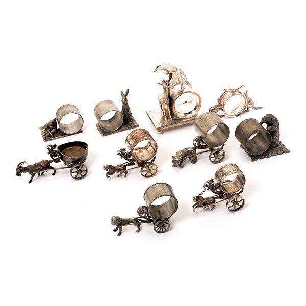 Collection of Ten Quadruple Silver Plated Figural (1 of 10)