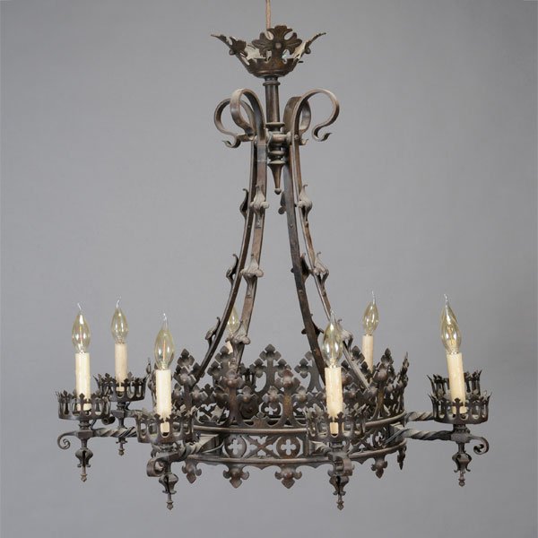 Spanish Colonial Style Wrought Iron Eight Light (1 of 4)