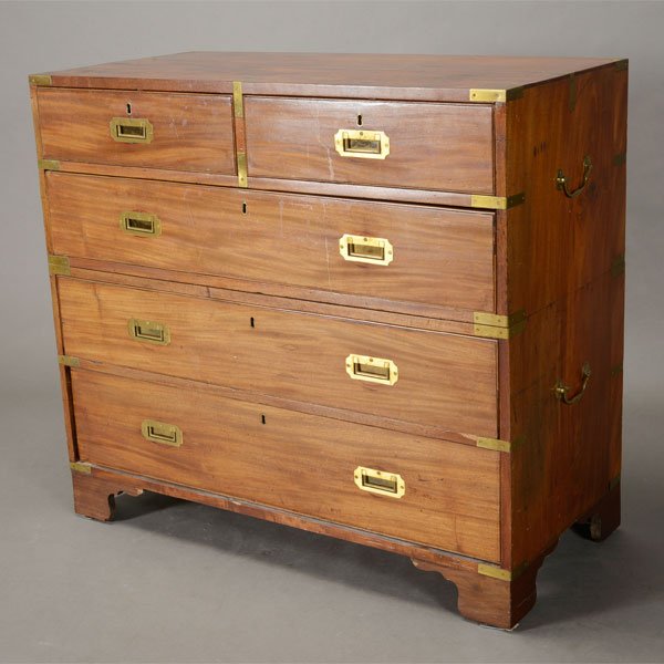 George IV Brass Mounted Mahogany Campaign Chest (1 of 4)