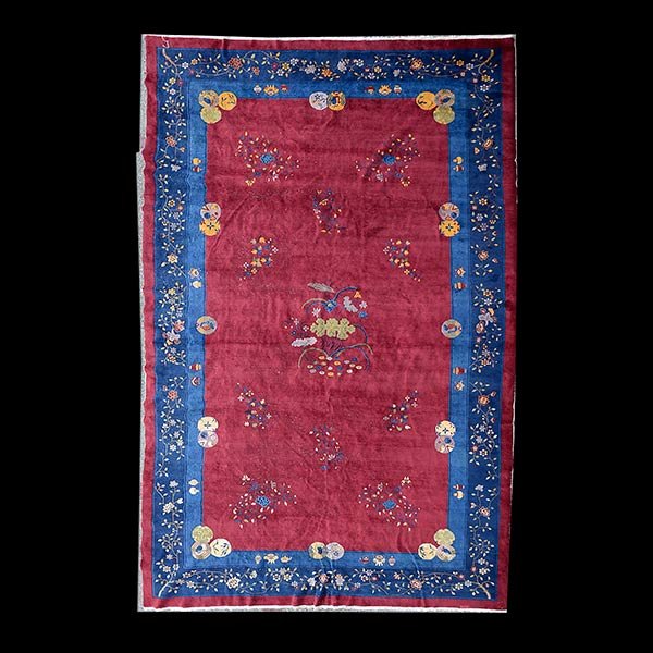 Chinese Red Ground Carpet: 11 feet 8 inches x 19 feet 3 (1 of 4)