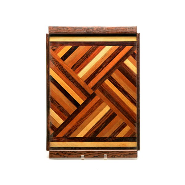 Don S. Shoemaker Designed Mixed Wood Tray (1 of 6)