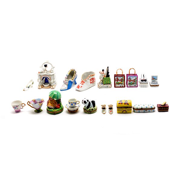 Collection of Nineteen Porcelain Boxes and Shoes (1 of 10)