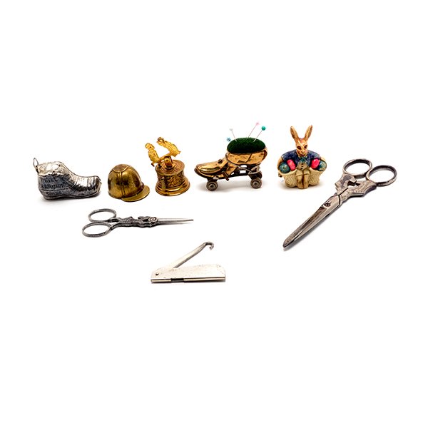 Eight Novelty Miniature Sewing Collectibles (1 of 10)