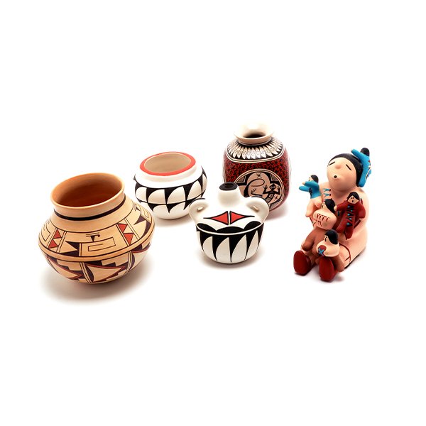 Five American Indian Pottery Items (1 of 10)