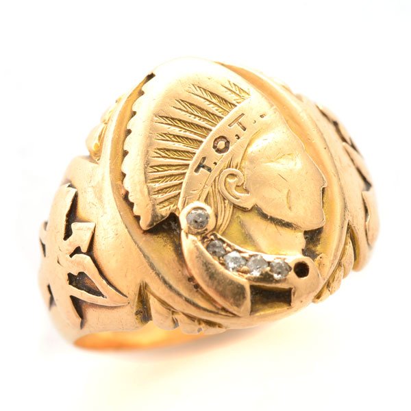 Diamond, 14k Yellow Gold Ring. (1 of 4)