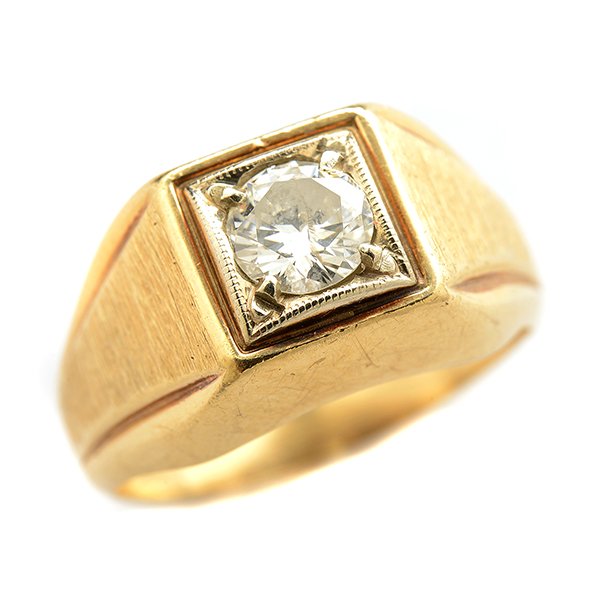 Diamond, 10k Yellow Gold Ring. (1 of 4)