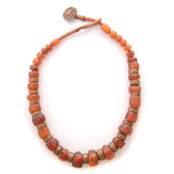 Mediterranean Amber and Brass Necklace. (1 of 4)