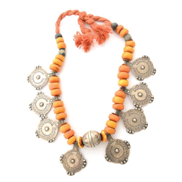 Berber Amber Bead, Silver Necklace. (1 of 4)
