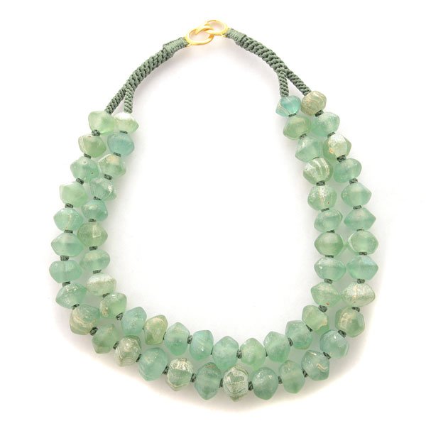 Java Glass, 14k Yellow Gold Necklace. (1 of 4)