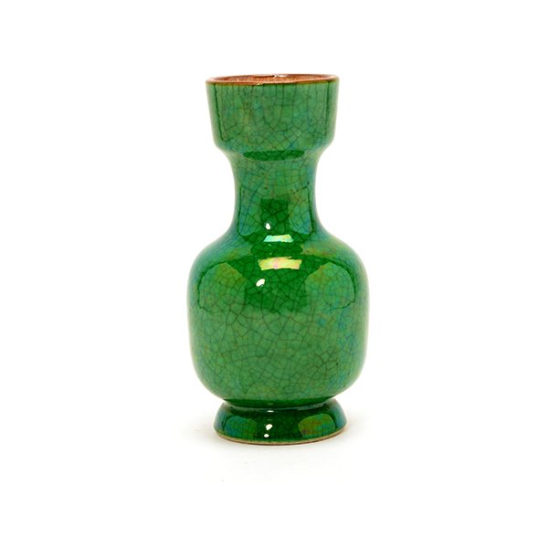 A Green Crackle Glazed Vase, 19th Century (1 of 7)