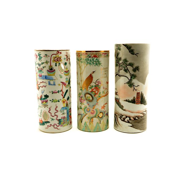 Three Famille Rose Umbrella Stands (1 of 10)