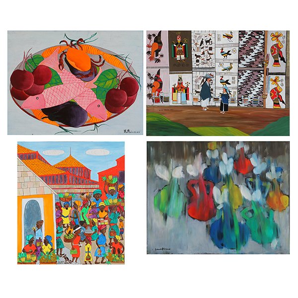 4 Haitian Paintings, one by SEYMOUR ETIENNE BOTTEX (1 of 9)