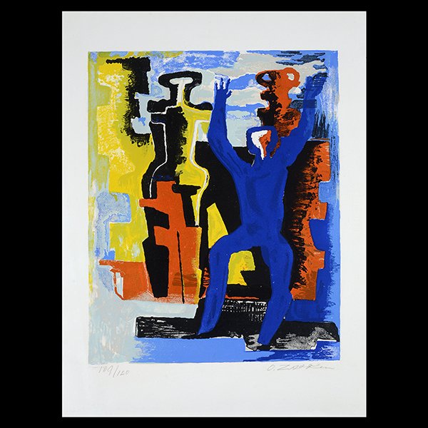 OSSIP ZADKINE "Le Message du Jour" Lithograph, Russian (1 of 5)