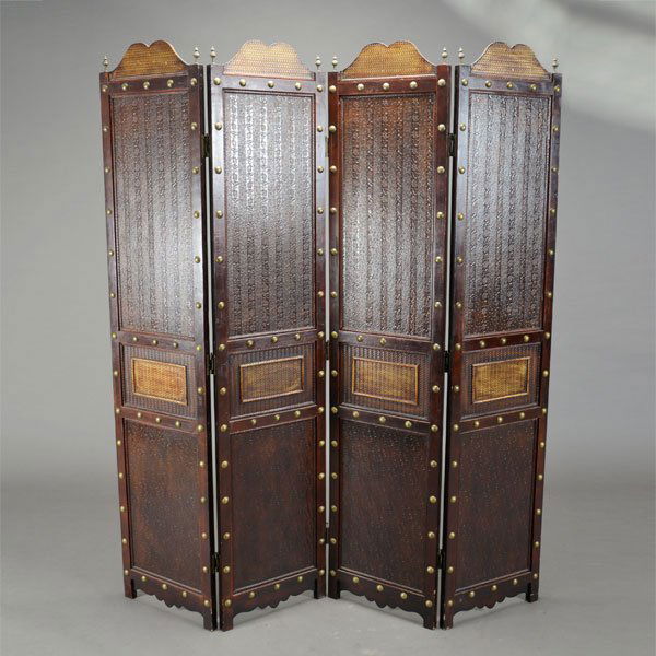 Portuguese Style Four Panel Embossed Faux Leather (1 of 5)