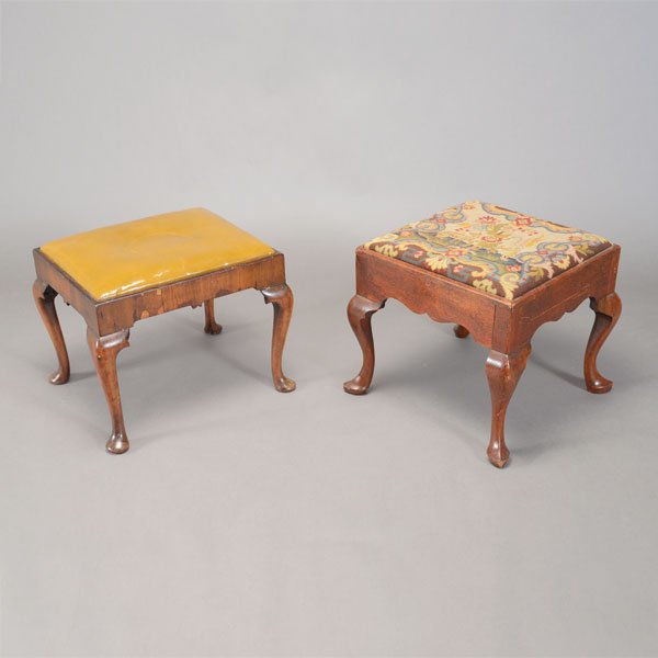 Two Associated Queen Anne or Chippendale Walnut Benches (1 of 4)